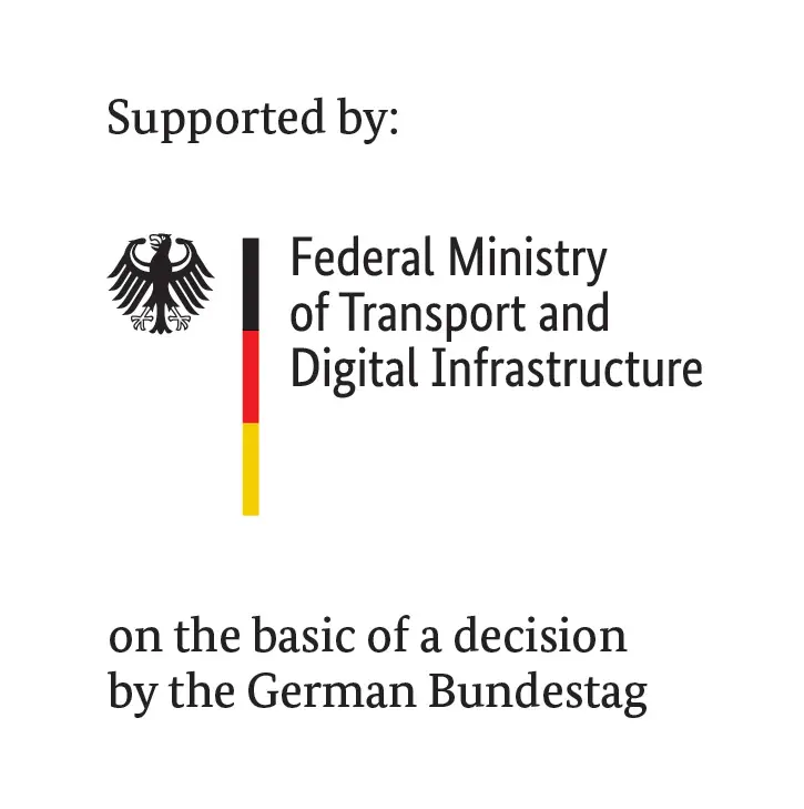 Supported by: Federal Ministry of Transport and Digital Infrastructure on the basic of a decision by the German Bundestag
