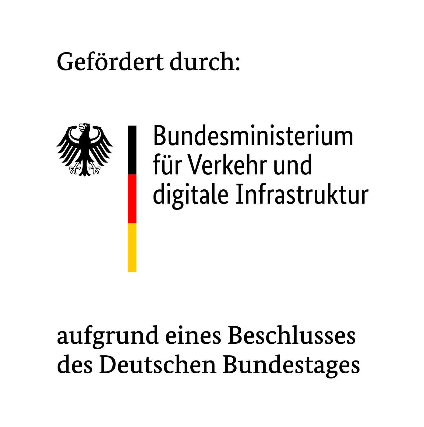 Gefördert durch: Bundesministerium für Verkehr und digitale Infrastruktur auf der Grundlage einer Entscheidung des Deutschen Bundestages