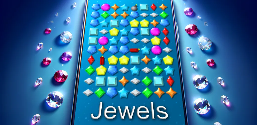 Banner for Tab the jewels showcasing key game features