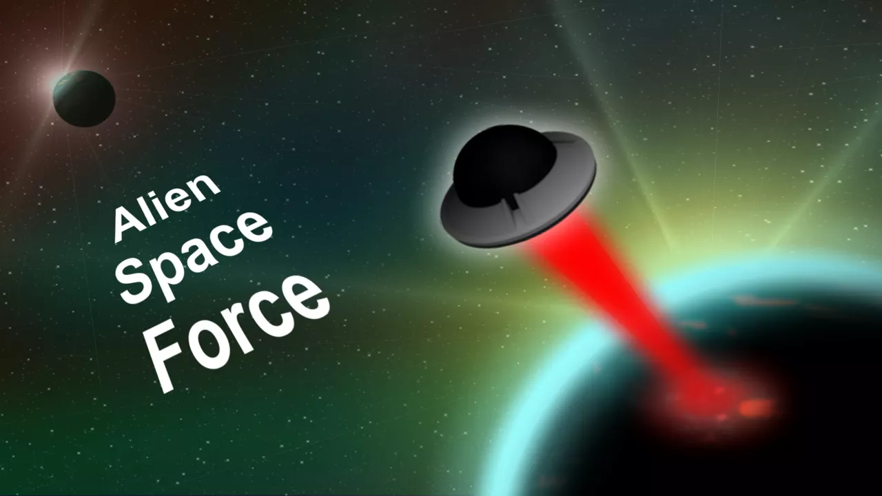 Banner for AlienSpaceForce showcasing key game features